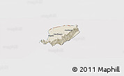 Shaded Relief Panoramic Map of Bwamba, cropped outside