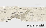 Shaded Relief Panoramic Map of Bwamba