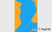 Political Simple Map of Bwamba