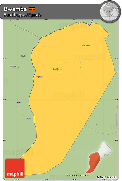 Savanna Style Simple Map of Bwamba