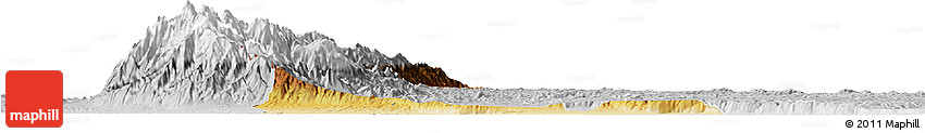 Physical Horizon Map of Bundibugyo, lighten, desaturated