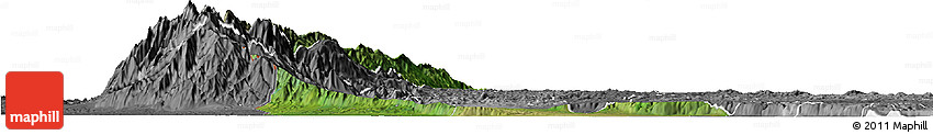 Satellite Horizon Map of Bundibugyo, desaturated