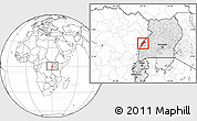 Blank Location Map of Bundibugyo, highlighted country
