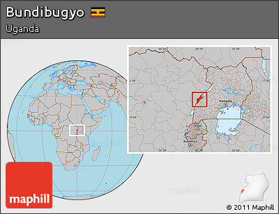 Gray Location Map of Bundibugyo