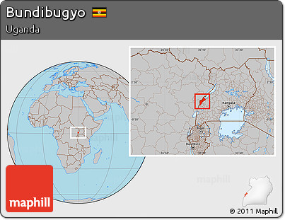 Gray Location Map of Bundibugyo