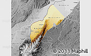 Physical Map of Bundibugyo, desaturated