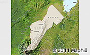 Shaded Relief Map of Bundibugyo, satellite outside