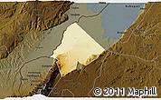 Physical 3D Map of Ntoroko, darken