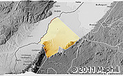 Physical 3D Map of Ntoroko, desaturated