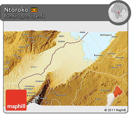 Physical 3D Map of Ntoroko