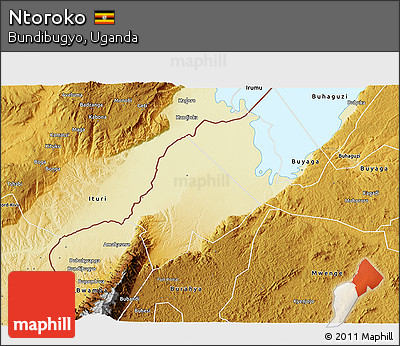 Physical 3D Map of Ntoroko