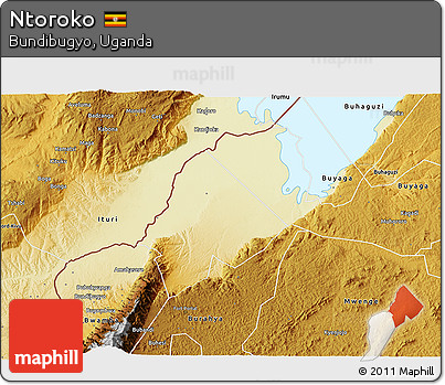 Physical 3D Map of Ntoroko