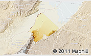 Physical 3D Map of Ntoroko, lighten