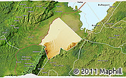 Physical 3D Map of Ntoroko, satellite outside