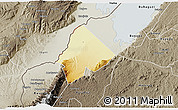 Physical 3D Map of Ntoroko, semi-desaturated