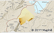 Physical 3D Map of Ntoroko, shaded relief outside