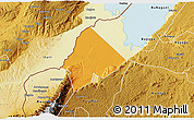 Political 3D Map of Ntoroko, physical outside
