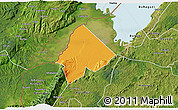 Political 3D Map of Ntoroko, satellite outside