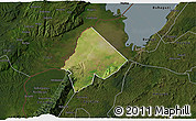 Satellite 3D Map of Ntoroko, darken