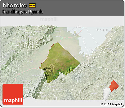 Satellite 3D Map of Ntoroko, lighten