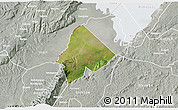 Satellite 3D Map of Ntoroko, lighten, semi-desaturated