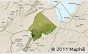 Satellite 3D Map of Ntoroko, shaded relief outside
