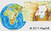 Physical Location Map of Ntoroko, highlighted country
