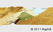 Satellite Panoramic Map of Ntoroko, physical outside