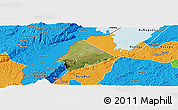 Satellite Panoramic Map of Ntoroko, political outside