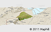 Satellite Panoramic Map of Ntoroko, shaded relief outside