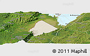 Shaded Relief Panoramic Map of Ntoroko, satellite outside