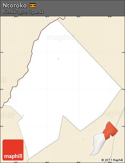 Classic Style Simple Map of Ntoroko