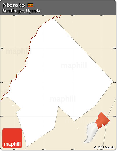 Classic Style Simple Map of Ntoroko