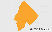 Political Simple Map of Ntoroko, single color outside
