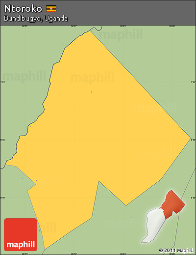 Savanna Style Simple Map of Ntoroko