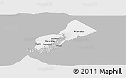 Gray Panoramic Map of Bundibugyo, single color outside