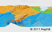 Political Shades Panoramic Map of Bundibugyo