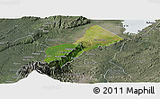 Satellite Panoramic Map of Bundibugyo, semi-desaturated