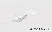 Silver Style Panoramic Map of Bundibugyo, single color outside