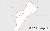 Classic Style Simple Map of Bundibugyo, cropped outside