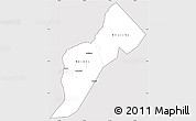 Silver Style Simple Map of Bundibugyo, cropped outside