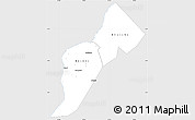 Silver Style Simple Map of Bundibugyo, single color outside