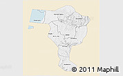 Classic Style 3D Map of Bushenyi, single color outside