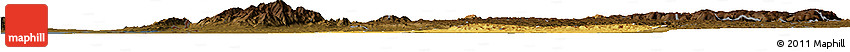 Physical Horizon Map of Bunyaruguru, darken