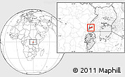 Blank Location Map of Bunyaruguru