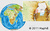 Physical Location Map of Bunyaruguru, highlighted country