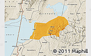 Political Map of Bunyaruguru, shaded relief outside