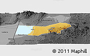 Physical Panoramic Map of Bunyaruguru, darken, desaturated