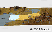 Physical Panoramic Map of Bunyaruguru, darken