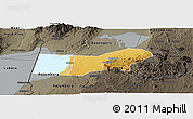 Physical Panoramic Map of Bunyaruguru, darken, semi-desaturated